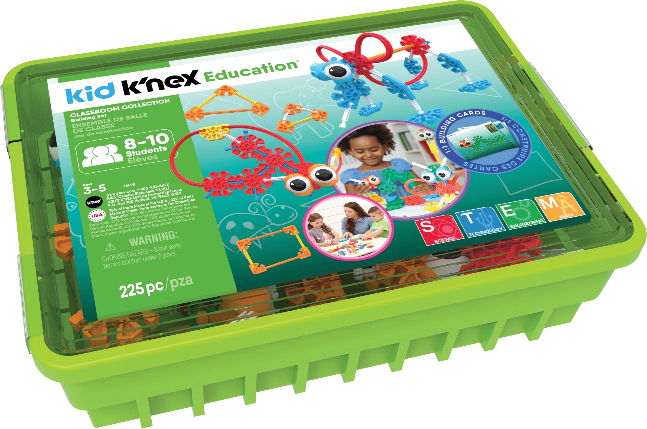 Basic Fun Kid K'NEX Classroom Collection - 267 pcs Colourful