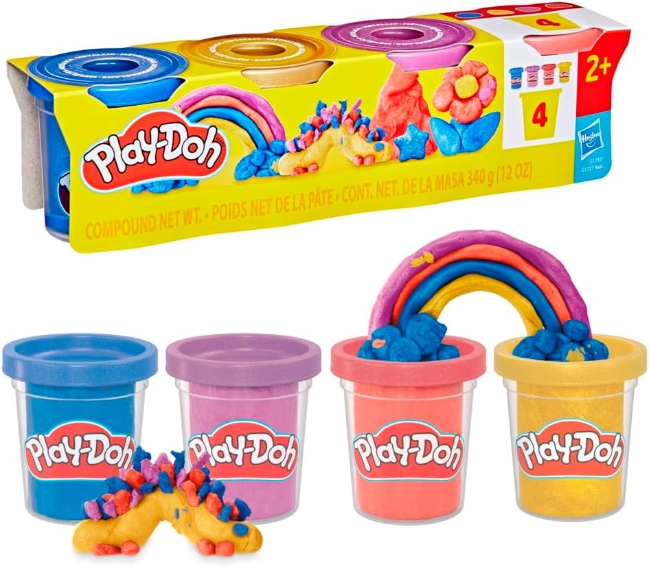 Play-Doh Metallic Shine Modeling Compound - 2+ years 4 pcs