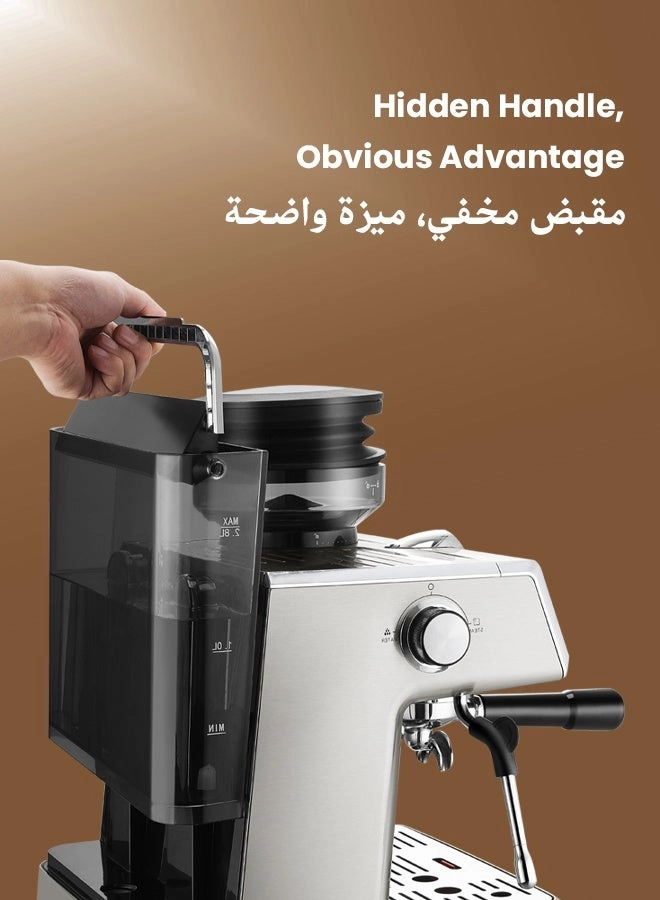 20-Bar Semi-Automatic Coffee Machine - Grinder Milk Frother