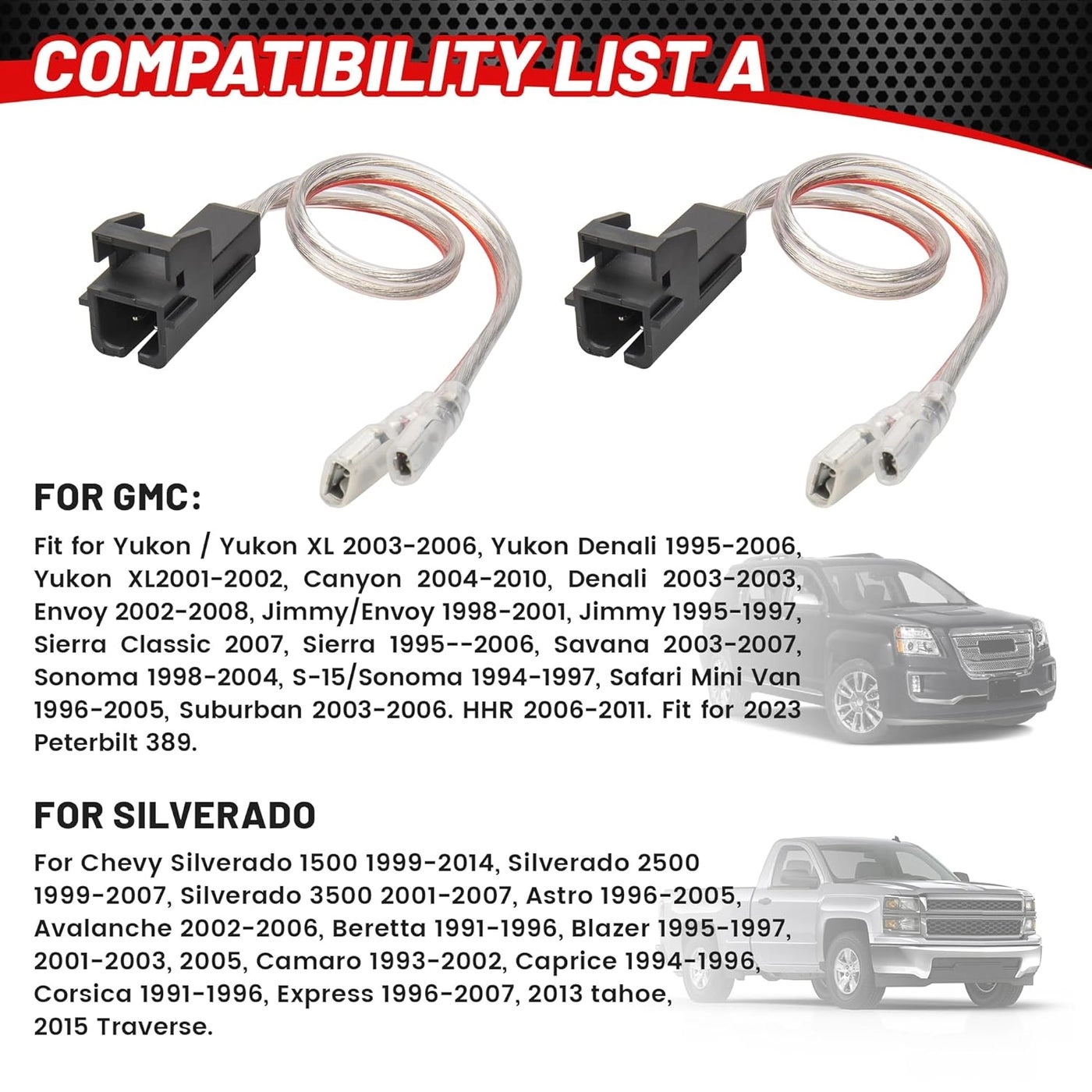 Door Speaker Wiring Harness - Chevy GMC Silverado Sierra 1995-2009 Buick Cadillac