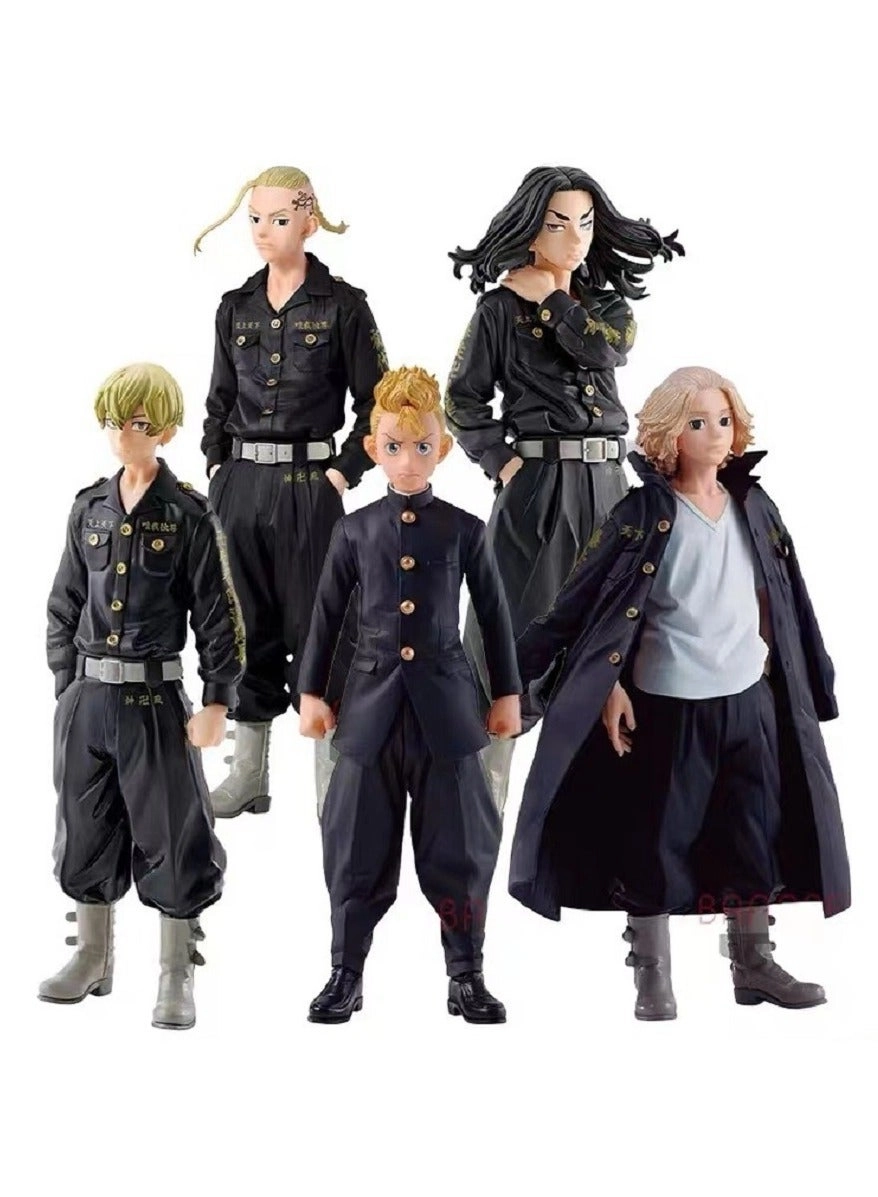 halamodo Takemichi Hanagaki + Ken Ryuguji + Manjiro Sano + Chifuyu Matsuno + Keisuke Baji - Tokyo Revengers