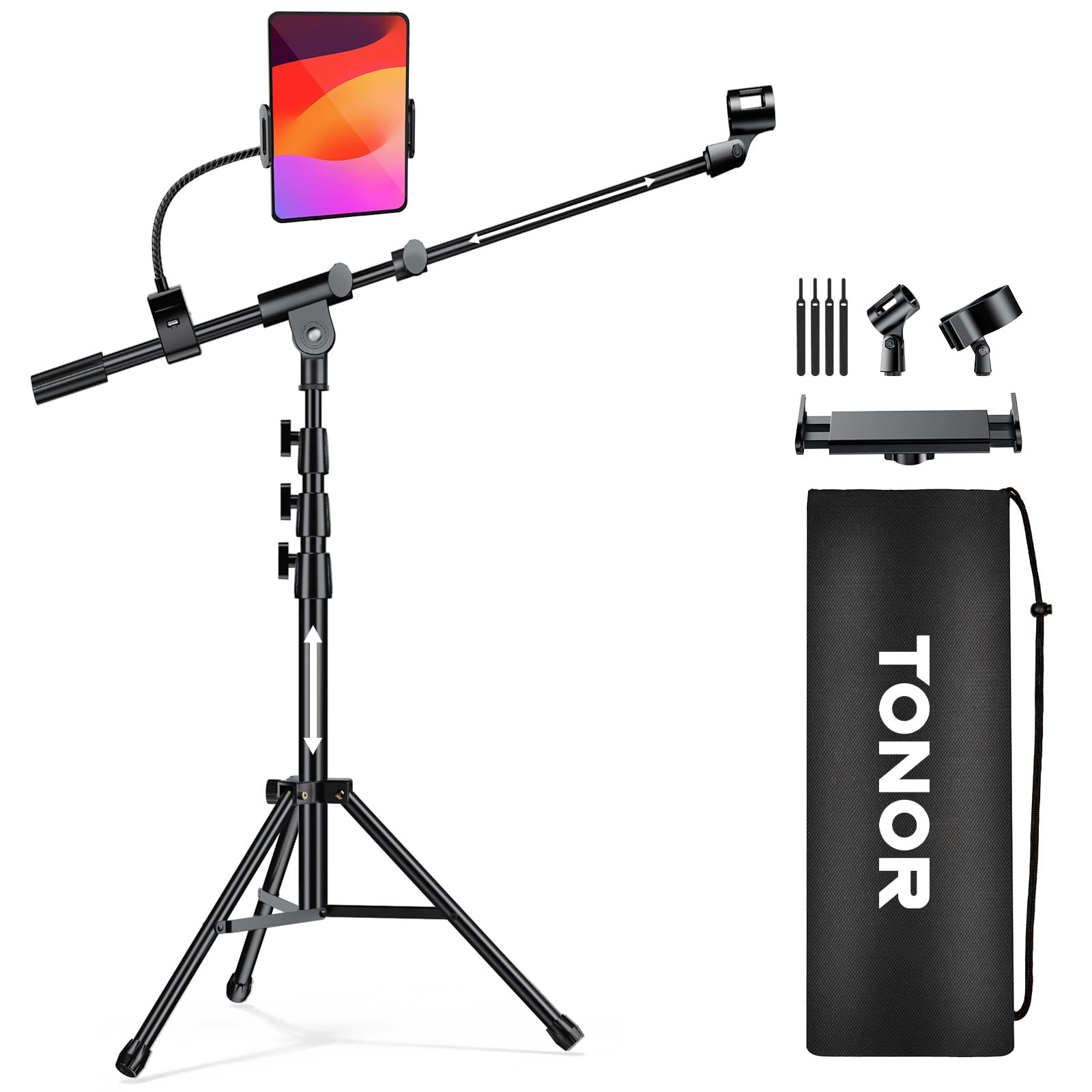 Tonor T35 - Tripod Boom Arm Tablet Holder