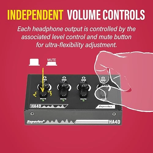 HA4D - 4-Channel USB-C Powered Headphone Amplifier