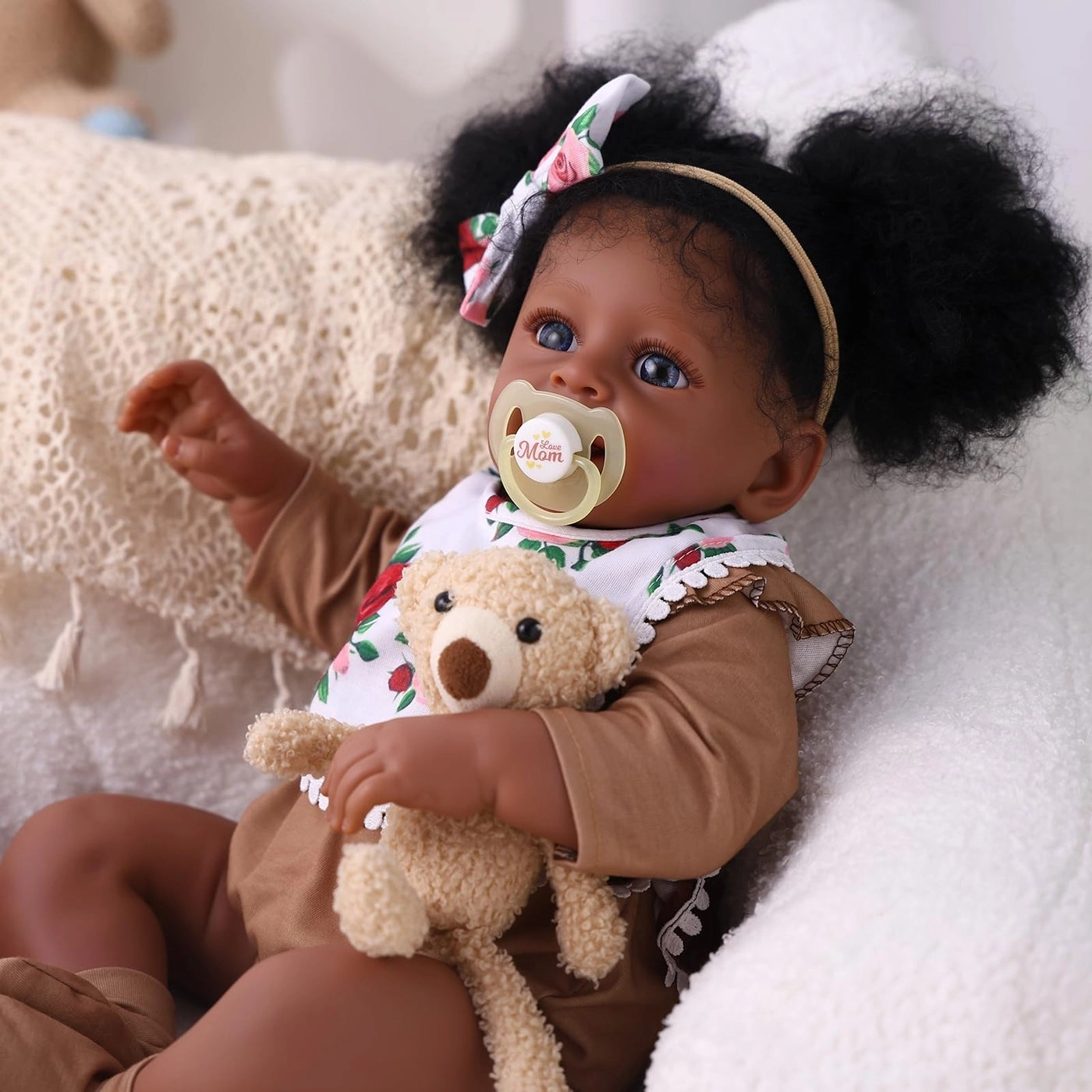 Yaney Reborn Baby Doll - 20 Inch Soft Body Black Girl Ages 3+