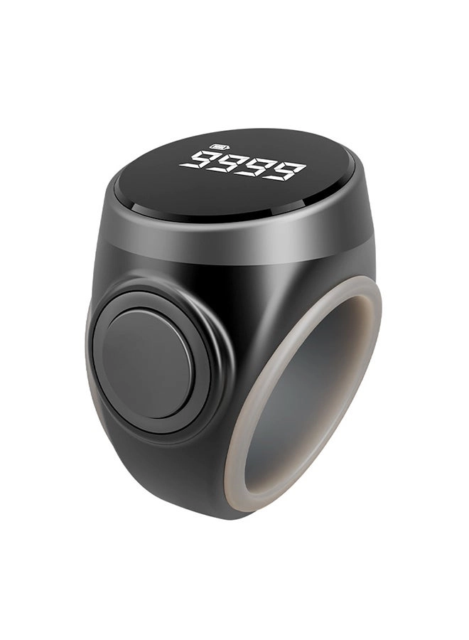 Rosary Ring - OLED Display Prayer Time Reminder Burgundy