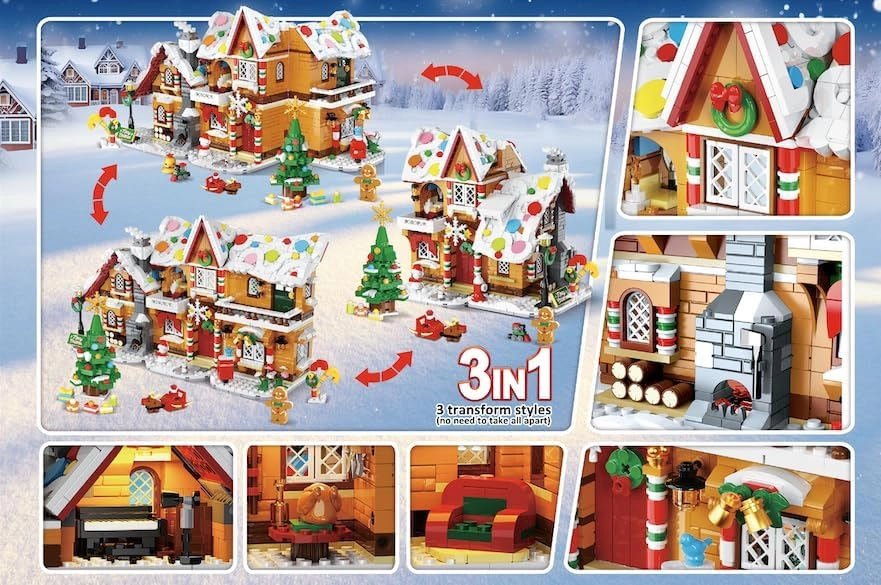 Christmas Building Toy Set - 1452 pcs