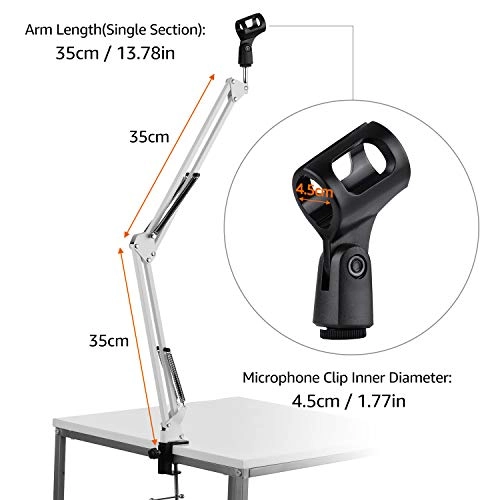 Exble Arm - Microphone Stand Table Clamp 35cm 4000g