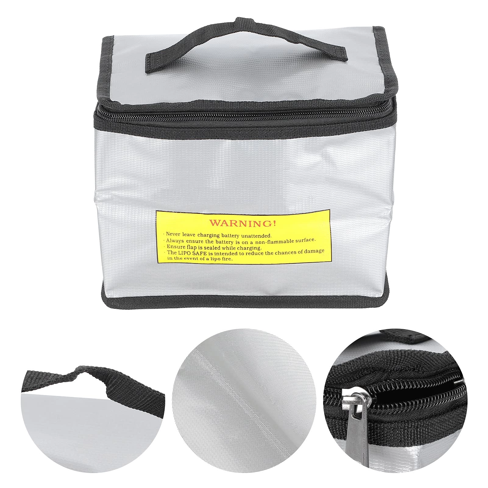 PEHUB Li Po Safe Bag - Fireproof Silver 18x21.5x15cm