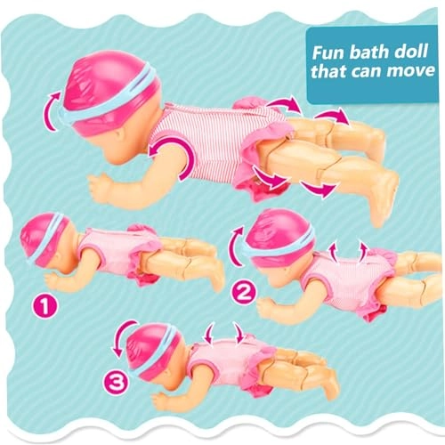 Swimming Baby Doll - 14x9x33cm Battery-Powered