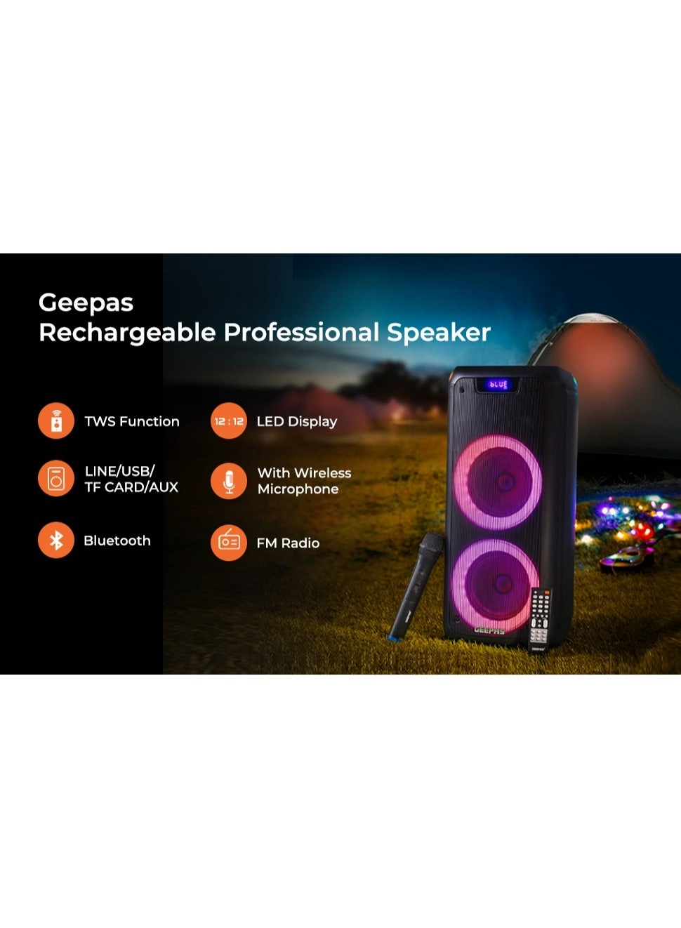 GEEPAS GMS11168 - 2.1 50000W PMPO