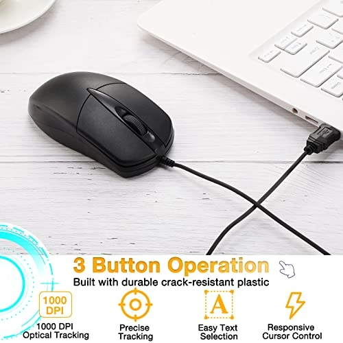 1000DPI 3-button USB Mouse - Wired