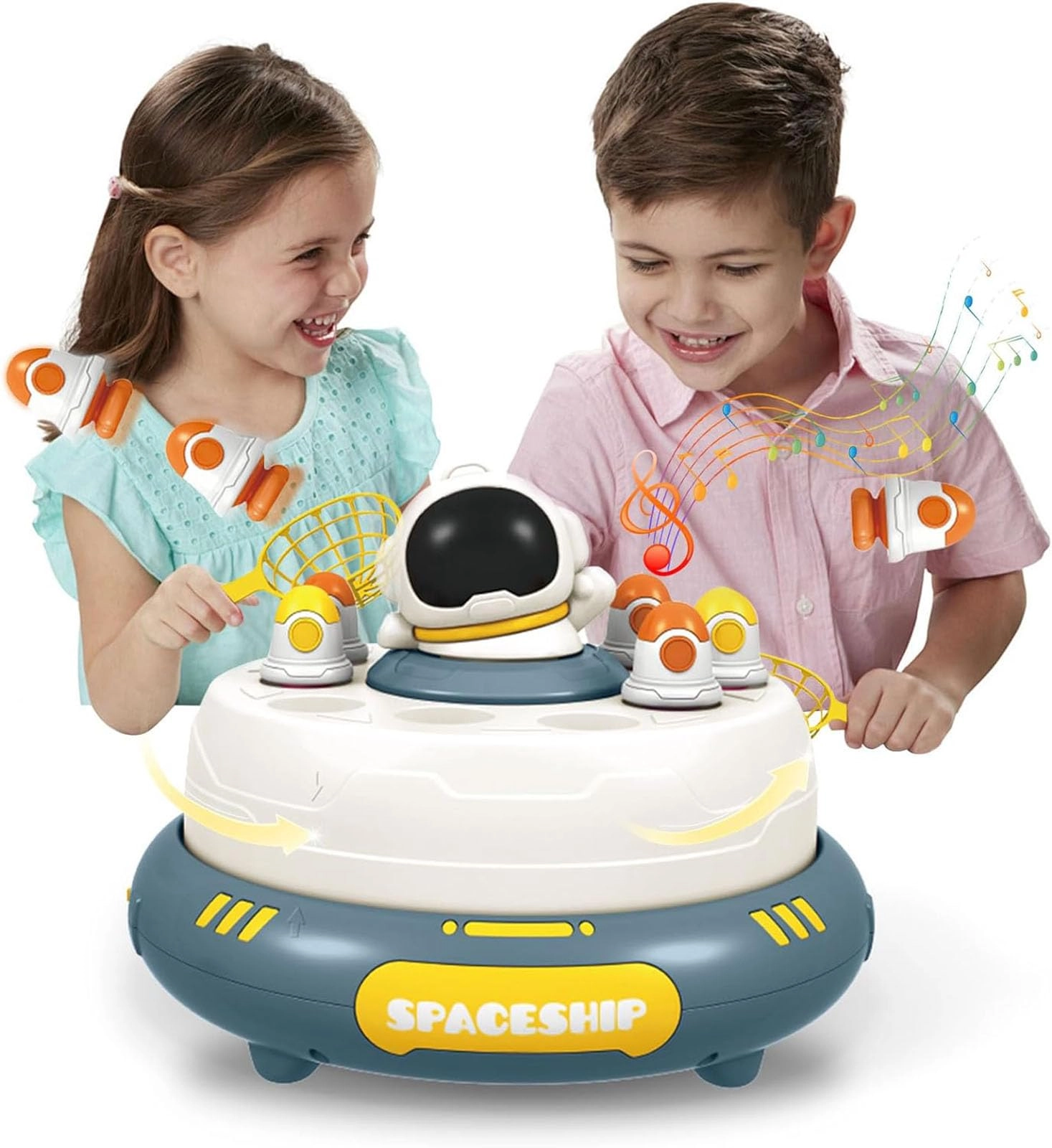 ALMEKAQUZ Pop Up Rocket Board Game - 18 months - 3 years