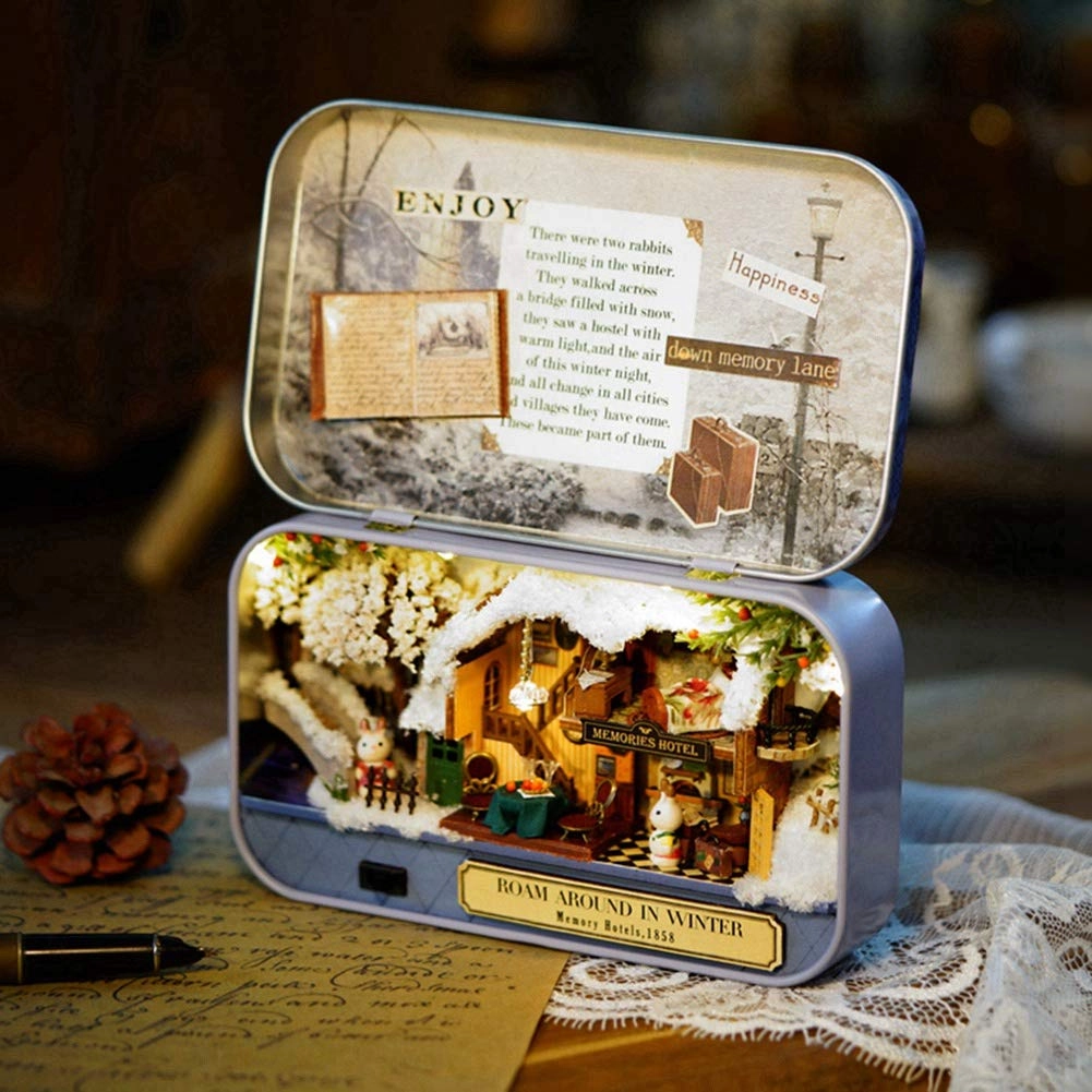 Miniature Dollhouse Assembly Kit - Happy Street Corner