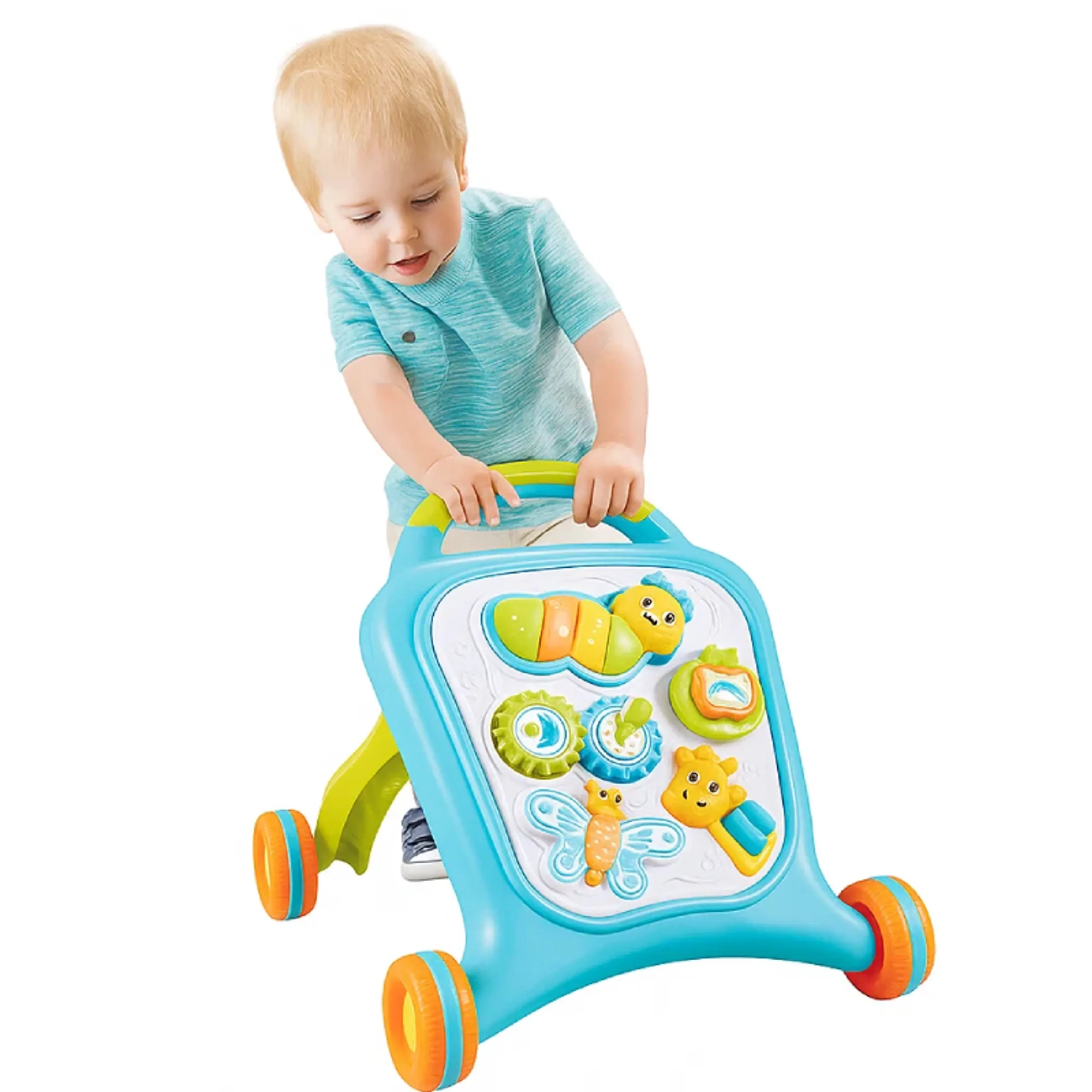 Luke Activity Baby Walker - Light Blue 9 Months