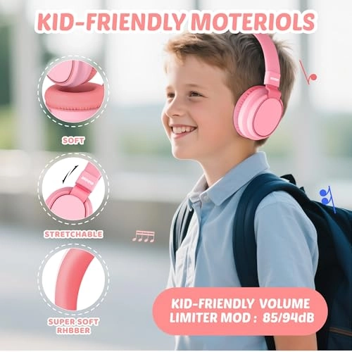MD-H01 - Kids Wired 85dB Foldable On-Ear with Mic