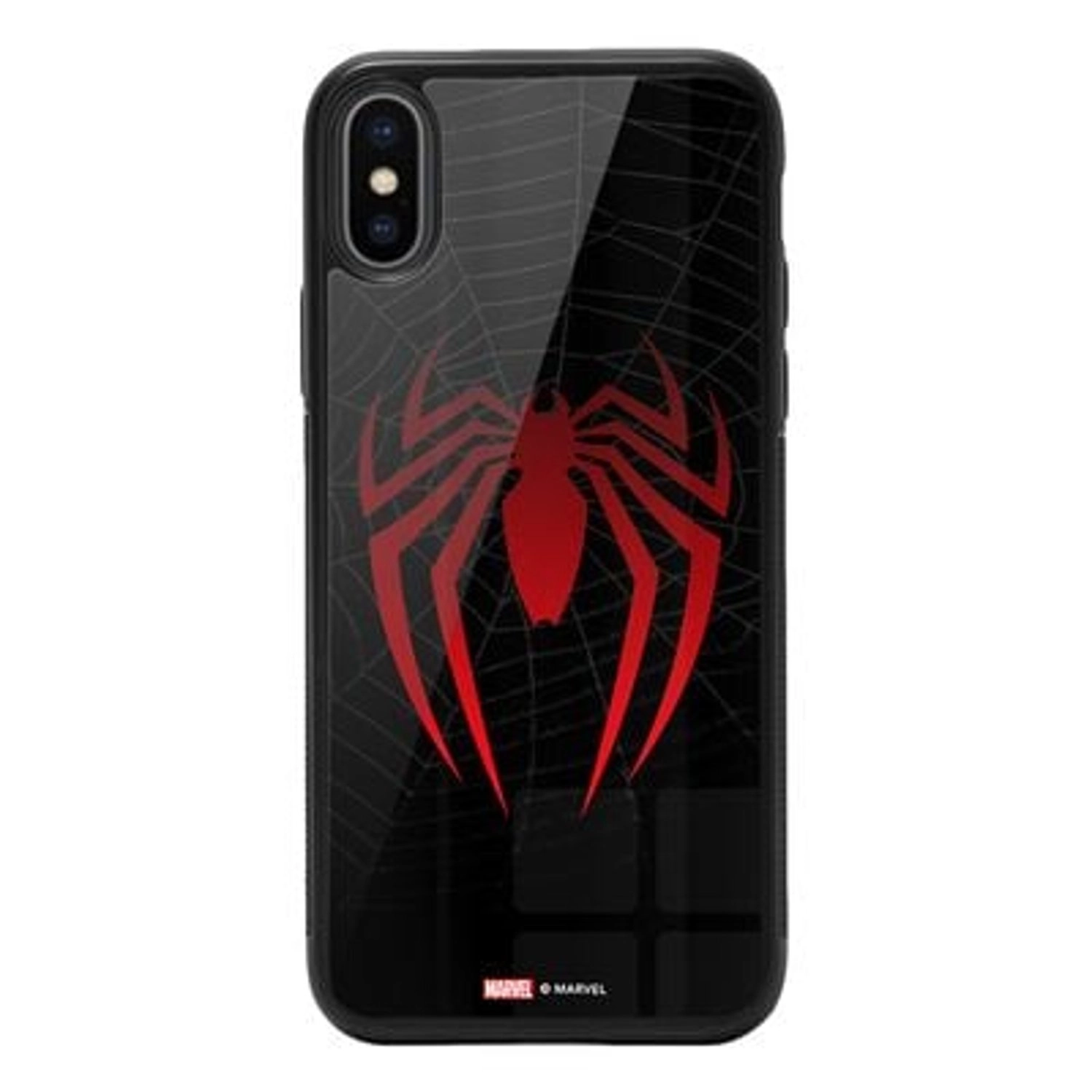 Wackylicious Spiderman red logo Back Case for iPhone Xs