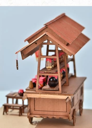 Miniature Wooden Dollhouse Furniture Kit - Creative Room 1:24