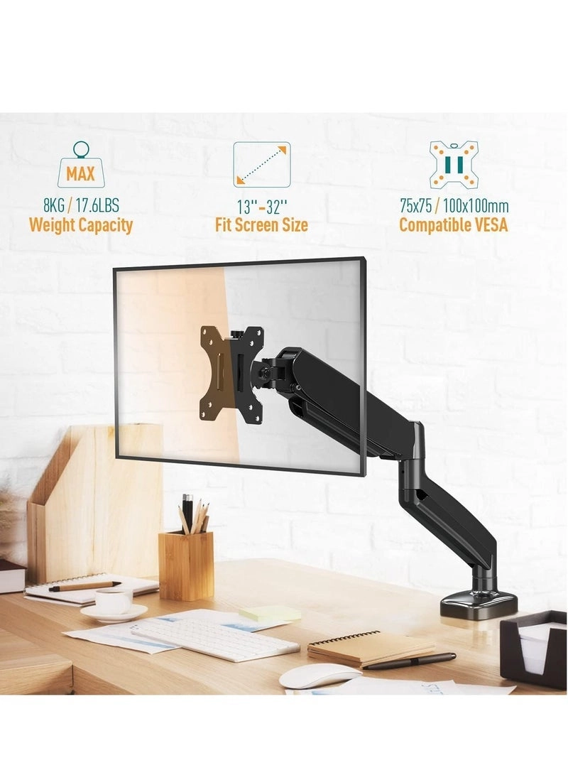Single Monitor Arm - Single 13-32 Inch VESA 75x75/100x100mm