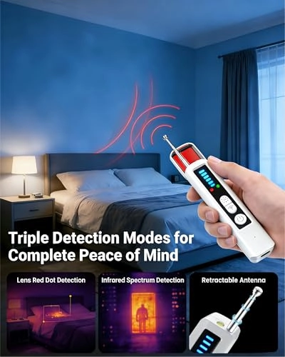 AI Hidden Camera Detector - 6 Sensitivity Levels 4 Detection Modes