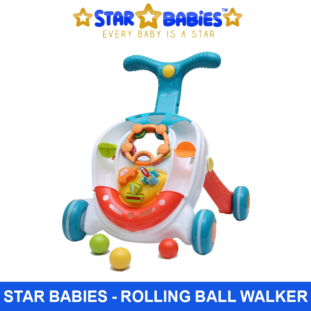 Rolling Ball Walker - Light And Music + Baby Drawing Mat