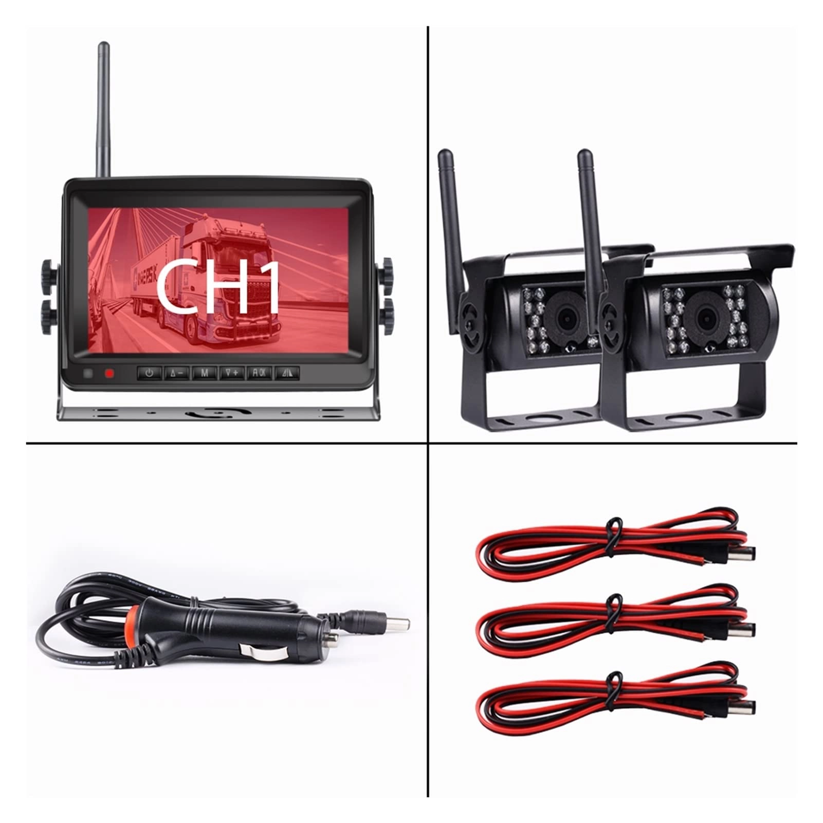 Wireless Car Monitor - 7 Inch