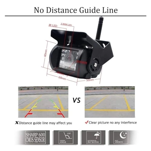 Monitor - 7" HD 800 x 480 + Rear View Camera - 8LED Night Vision