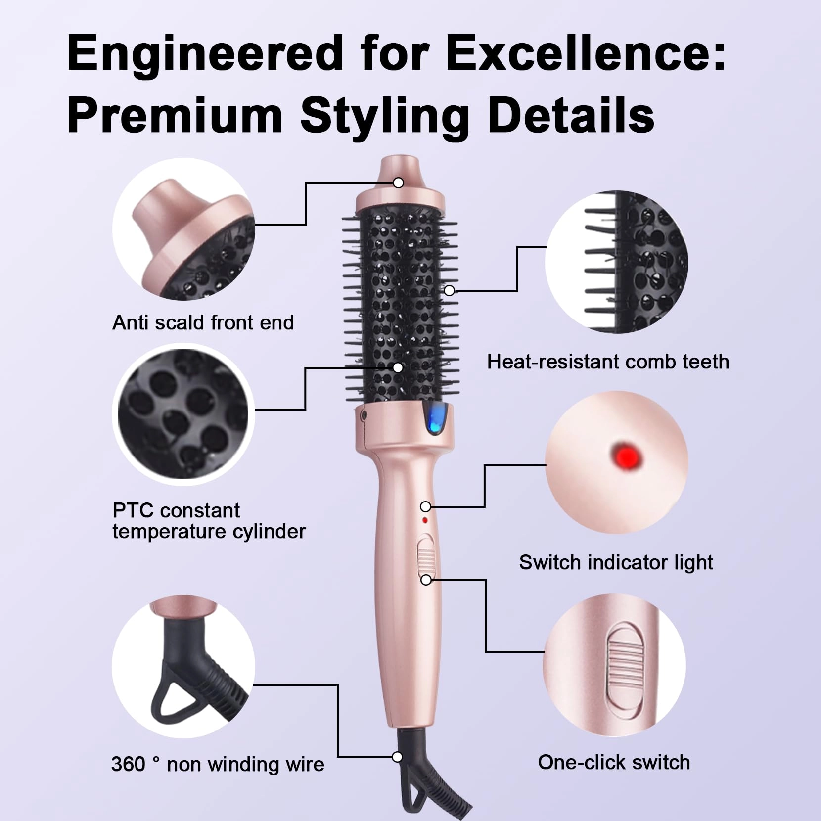 Thermal Brush - 180 Degrees Celsius Ionic Technology