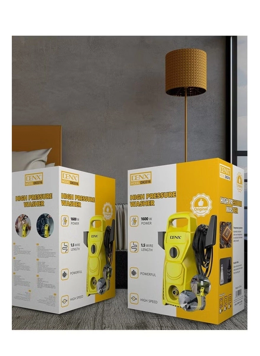 Portable Electric Pressure Washer - 1600W 1.5m hose