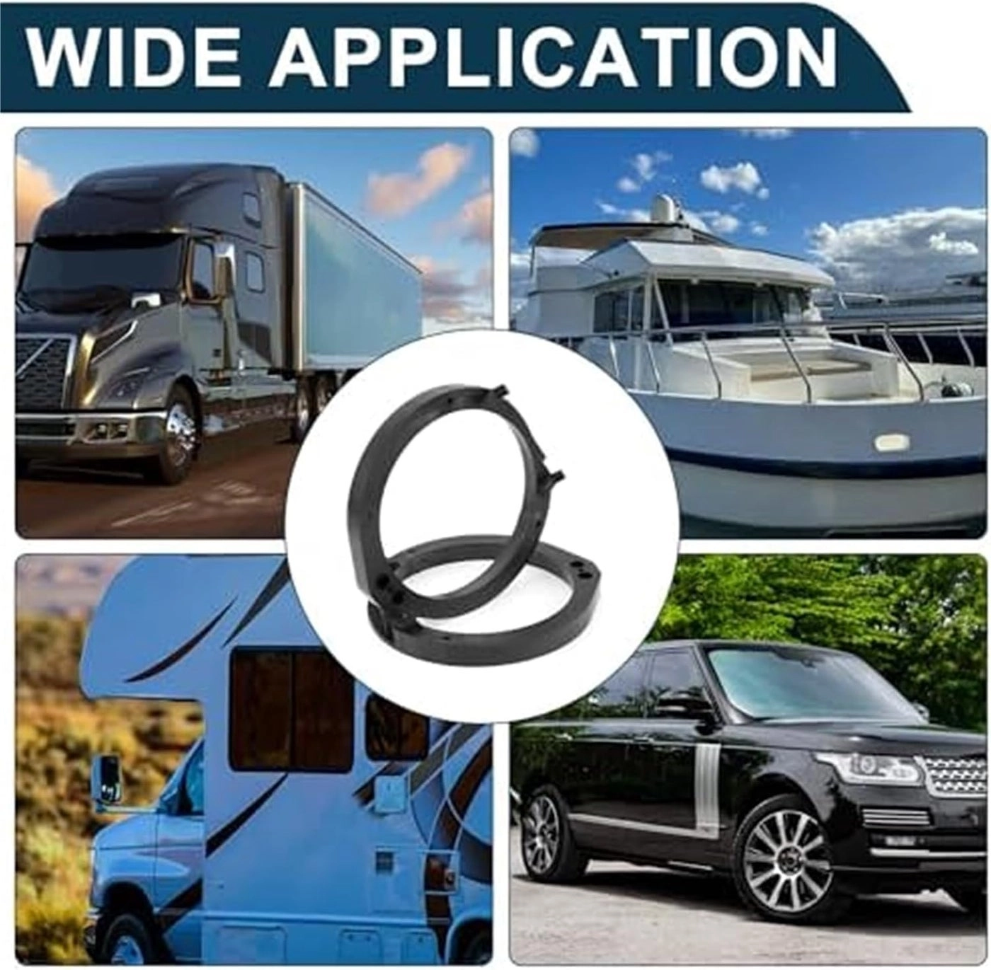 Speaker Spacer Ring - black 2 pieces