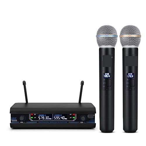UHF Karaoke Wireless Microphone System - 2 pcs