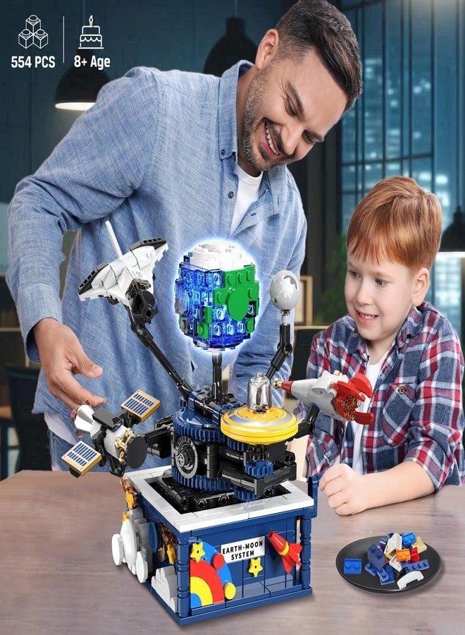 Planet Rotatable Space Sets - Earth & Moon 554 pcs