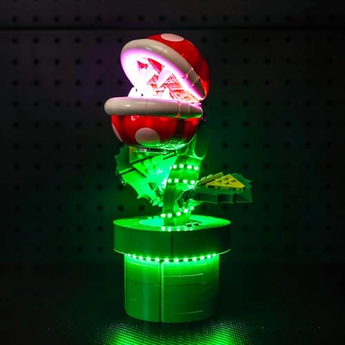 LED Lighting Kit Compatible with Lego Piranha Plant 71426 - Red Basic Version