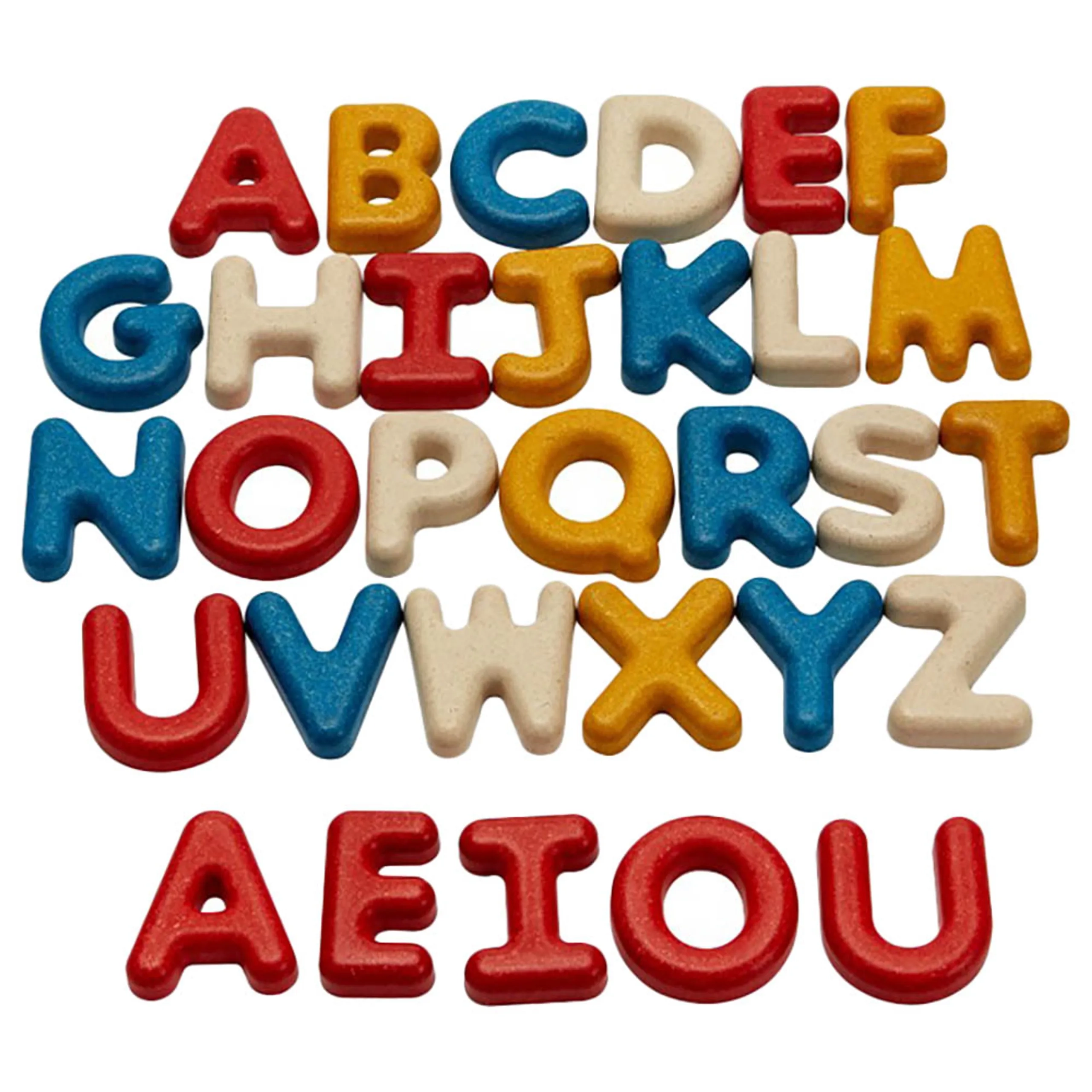PlanToys Upper Case Alphabet - 3 + 31 pieces