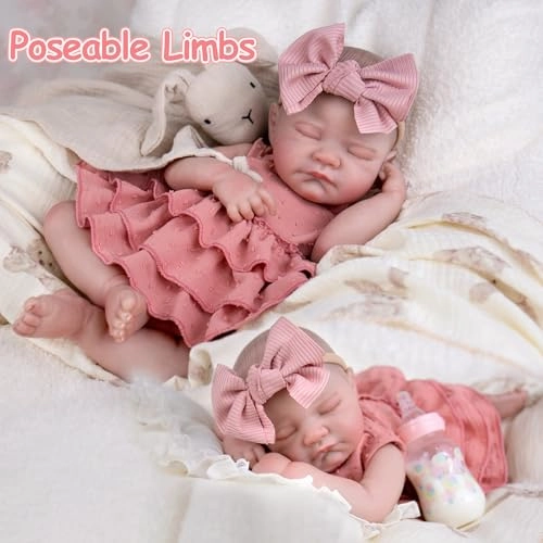 Reborn Baby Doll - 20-inch Vinyl Soft Cloth Body Girl Ages 3+