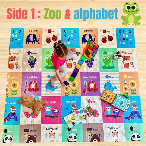 Baby Reversible & Foldable Playmat - Suitable for 0 months & above