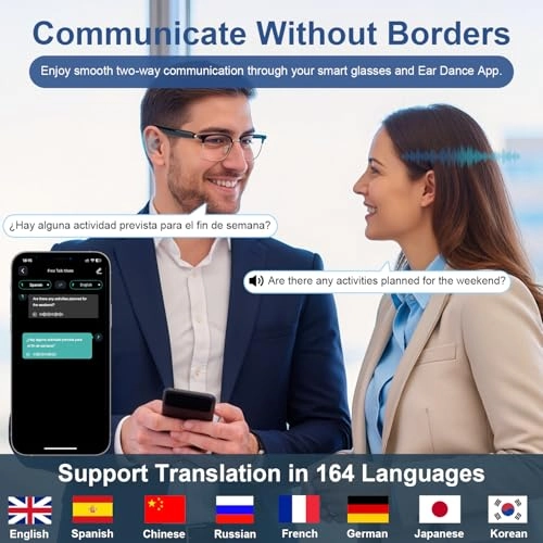 UF-04 - 160+ Languages Bluetooth 6.0 Photochromic Lenses