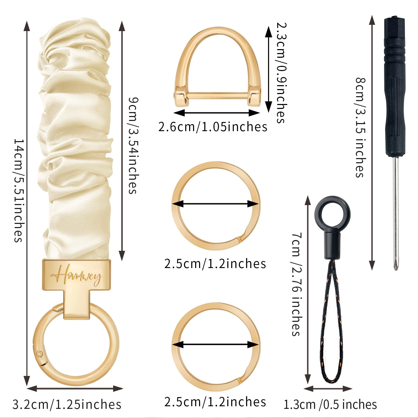 Stretchy Scrunchie Keychain Wristlet - Fun