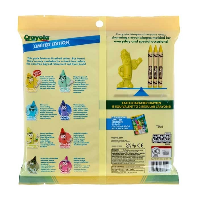 Character Shaped Limited Edition Crayons - 8 Pcs