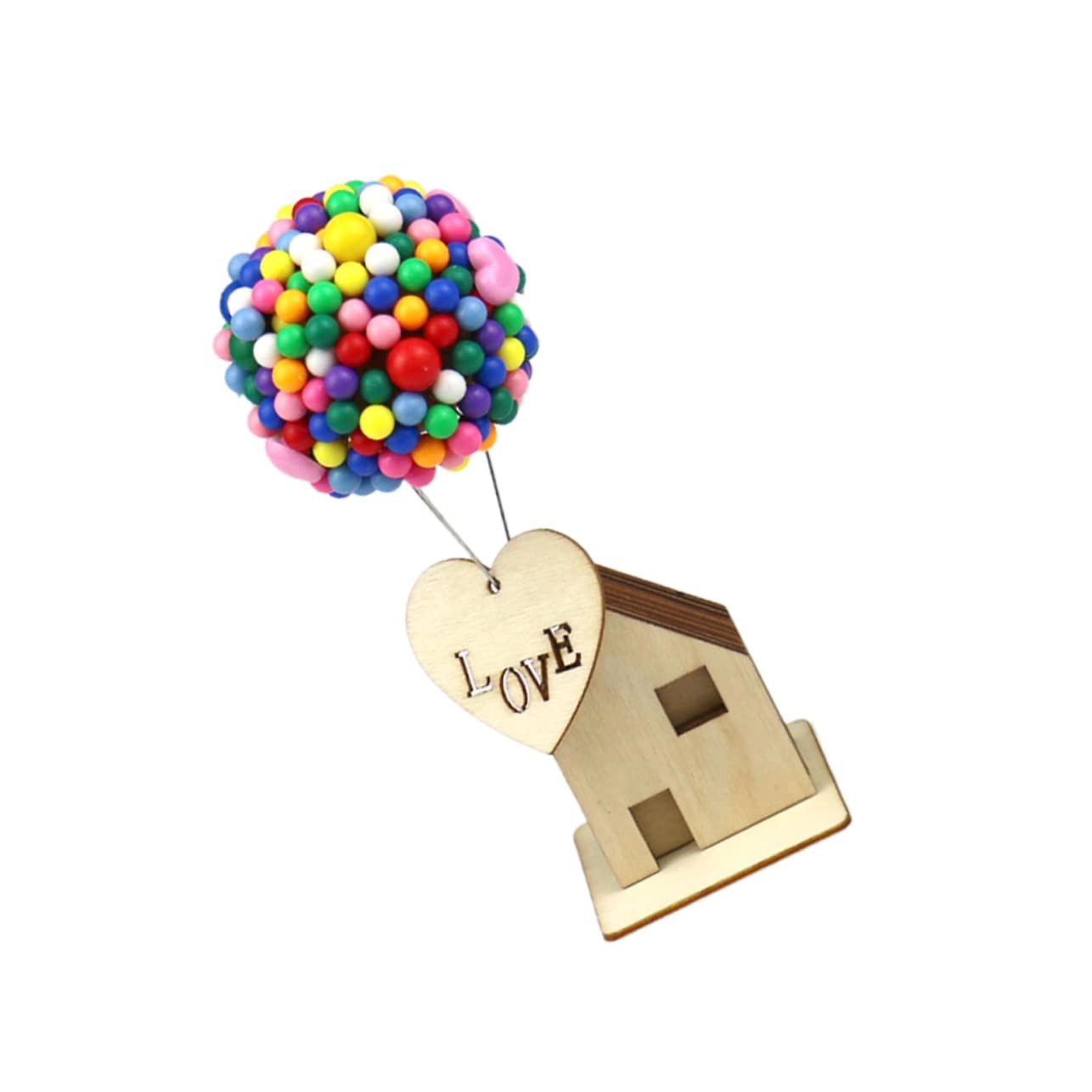 Toyvian Miniature House - 5X5X15cm Wood
