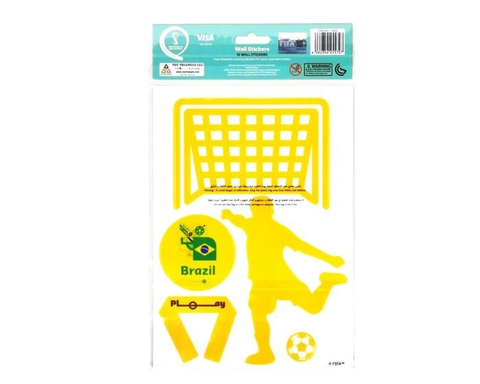 FIFA Country Wall Stickers - Brazil Yellow