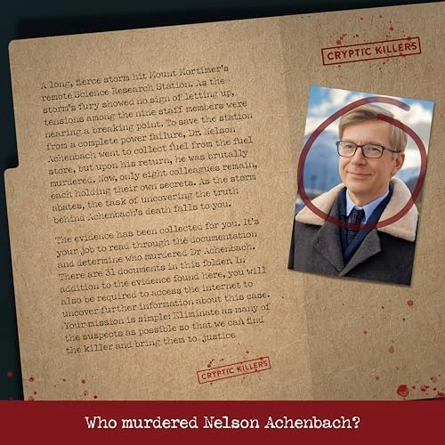 Murder on Mount Mortimer - Unsolved murder mystery game Cold Case Files Investigation