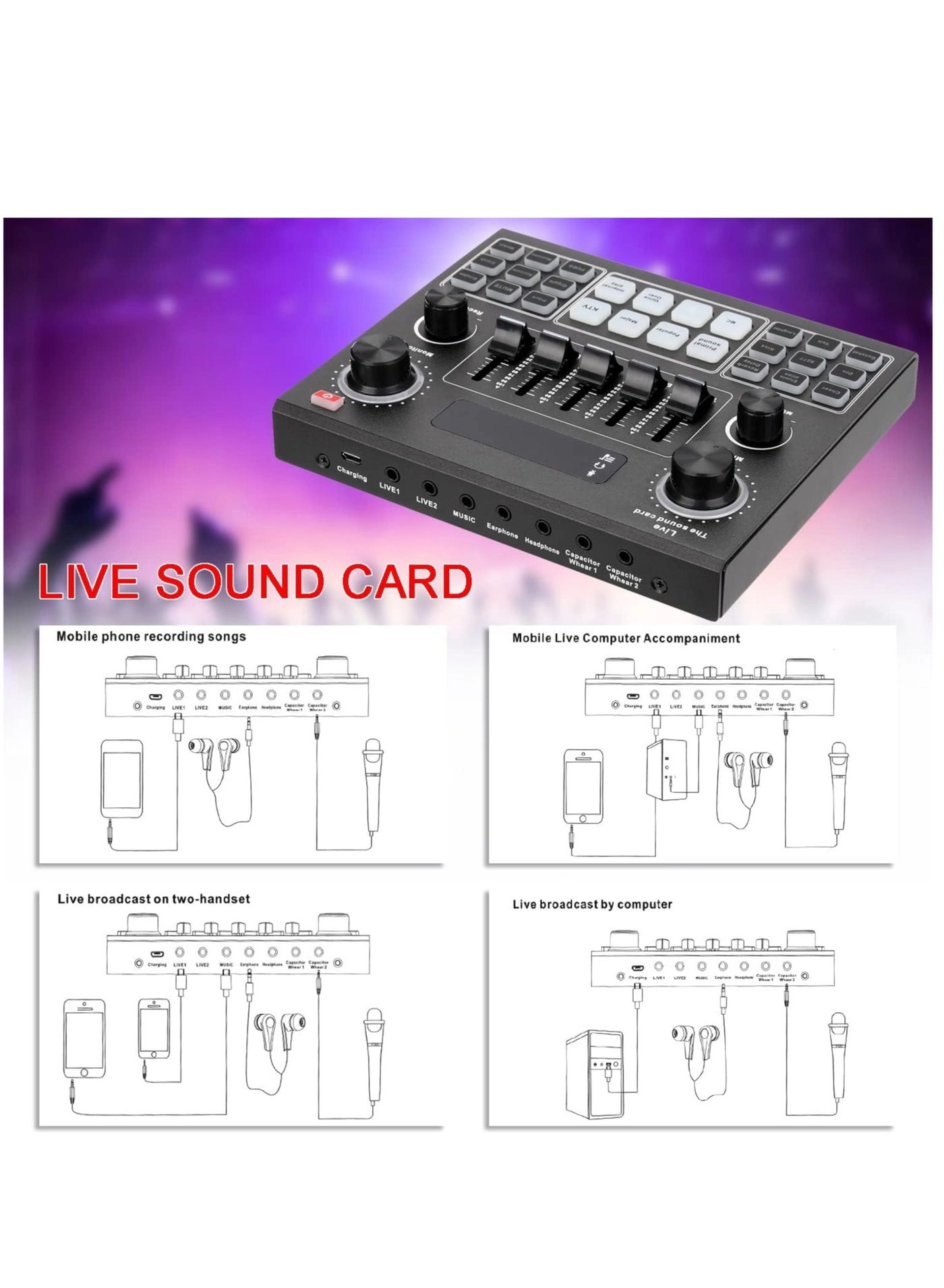 Live V9 + BM800 Wireless Microphone Kit