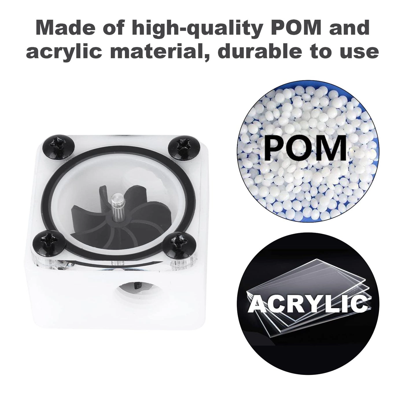 Impeller Water Meter Indicator - G1/4 Thread POM Acrylic Material 2 Way