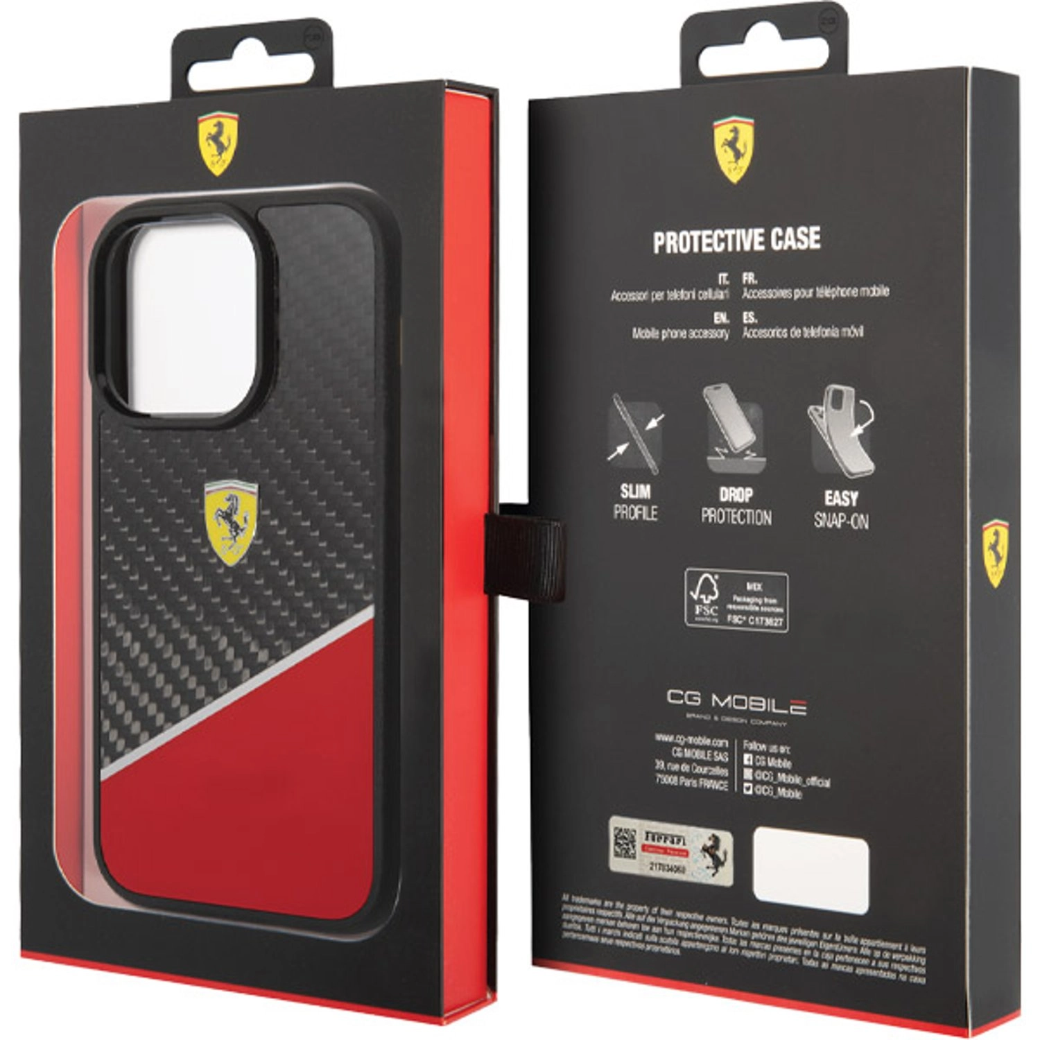 Bimaterial Carbon Back Case for iPhone 14 Pro