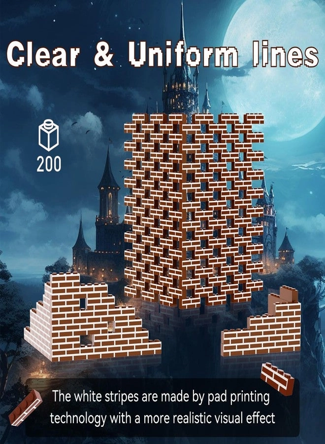 Classic Wall Building Bricks - 200 pcs