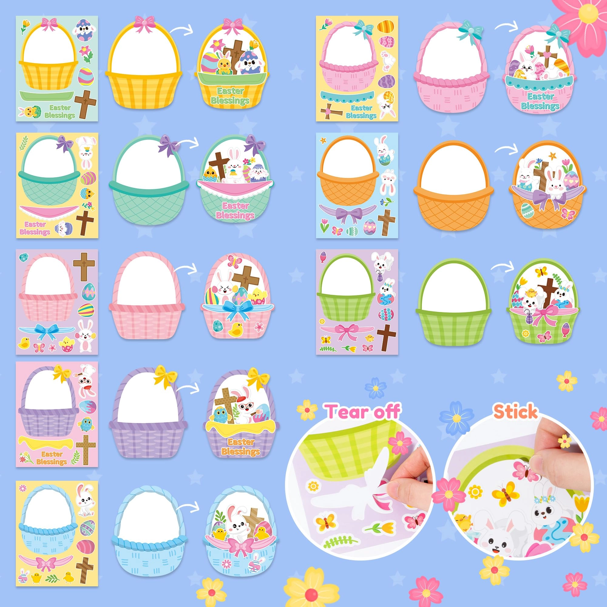 Easter Basket Activity Sticker Book 40 pcs