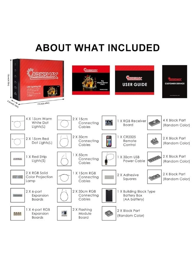 Led Lighting Kit for LEGO-71411 The Mighty Bowser