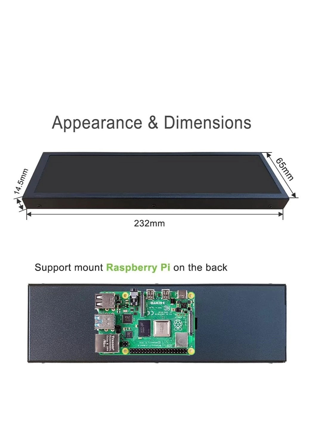 PC Sensor Panel Display - 8.8 inch 1920 × 480