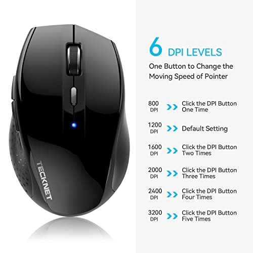 4800 DPI 6-Button Mouse - Wireless