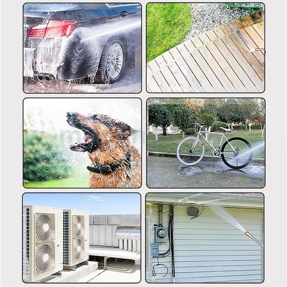 Cordless Portable Pressure Washer Gun - 48V 12000mAh 6 Spray Modes